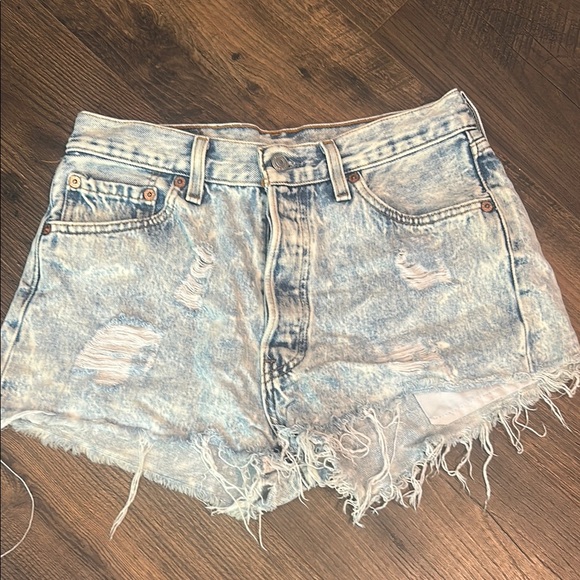 Levi's Pants - Levi's Light Blue Distressed Jean Shorts